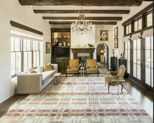 Southwest Looms rug in beautiful southwest room - Diamond W Ranch
