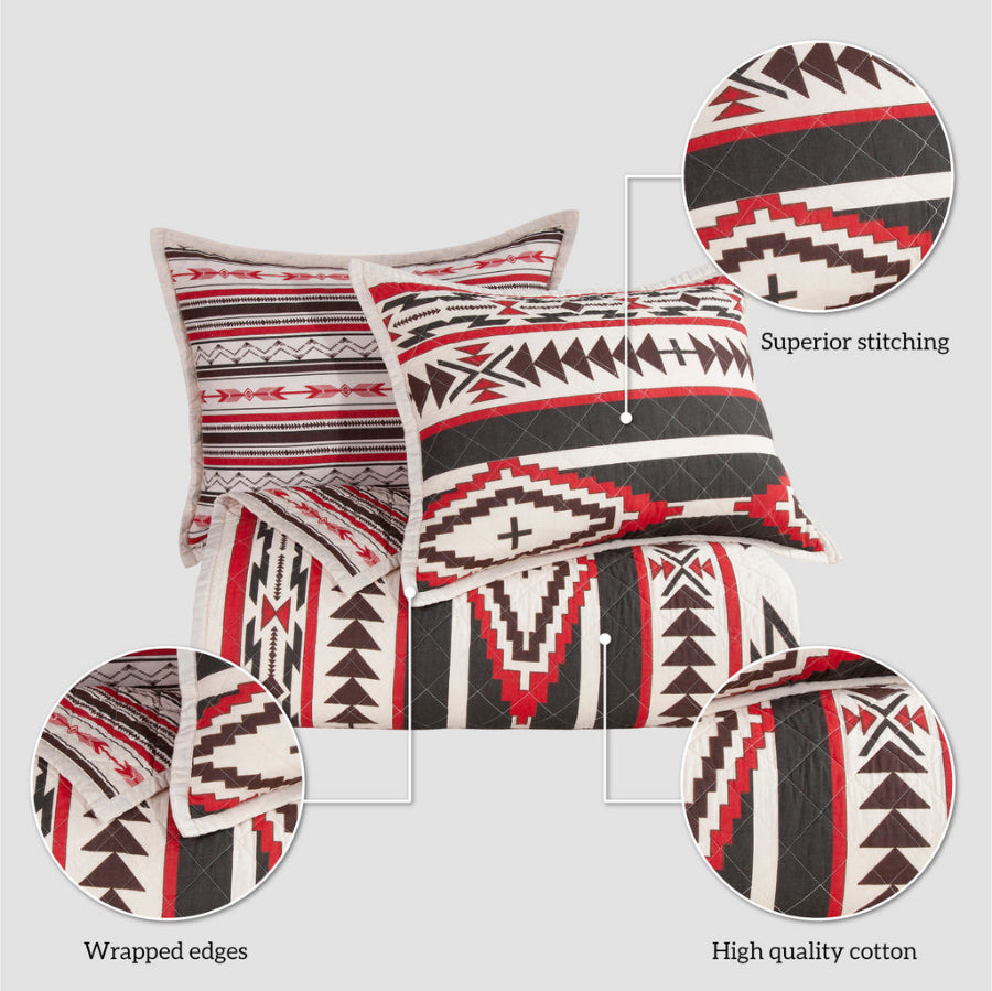 Cortez Reversible Quilt Set - Diamond W Ranch