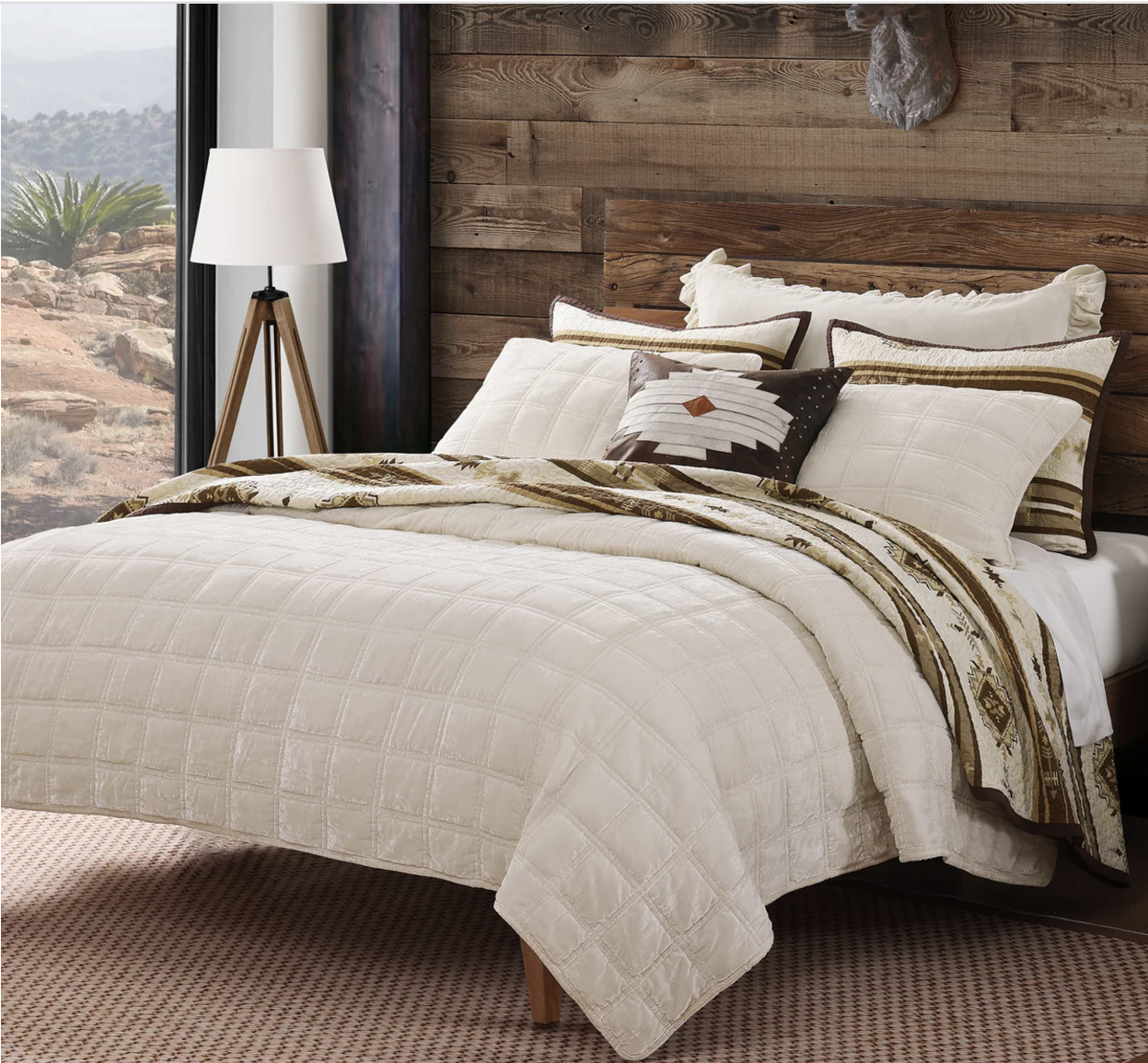 Dakota Reversible Quilt Set - Diamond W Ranch