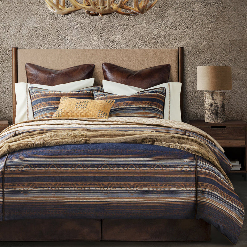 Estes Chenille Comforter/Duvet Set - Diamond W Ranch