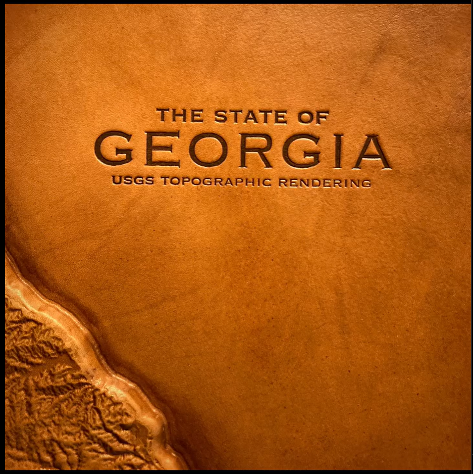 Georgia Leather Topographic Map - Diamond W Ranch
