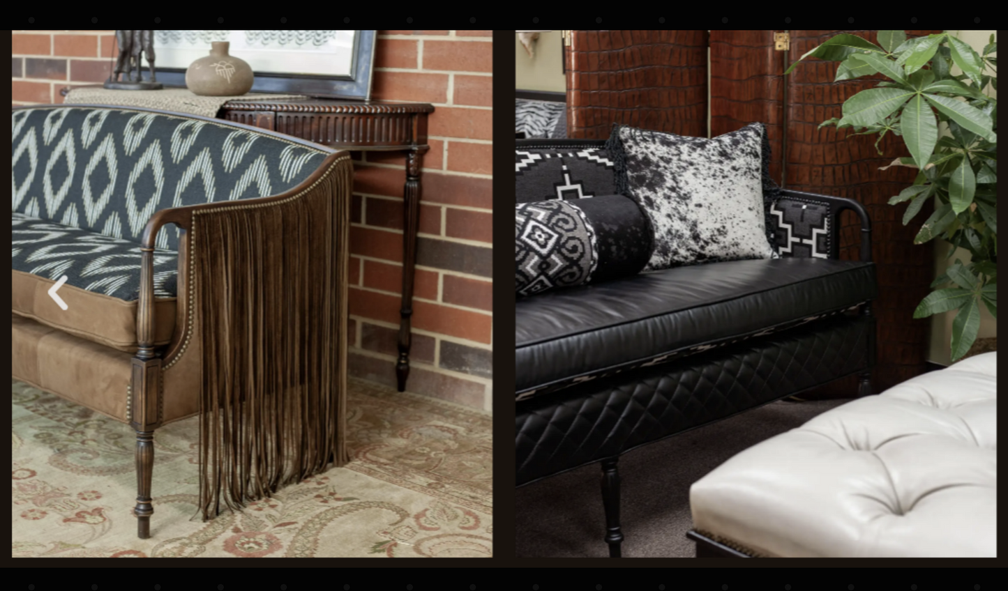 2 variations of custom sheridan sofa available from diamond w ranch