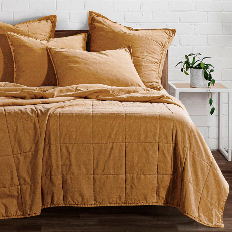 Stonewashed Cotton Canvas Coverlets & Sets - Diamond W Ranch