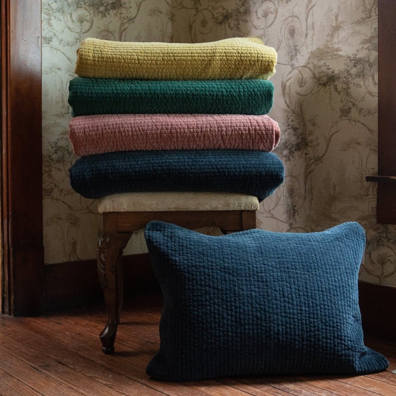 Stonewashed Cotton Velvet Quilt Set - Diamond W Ranch