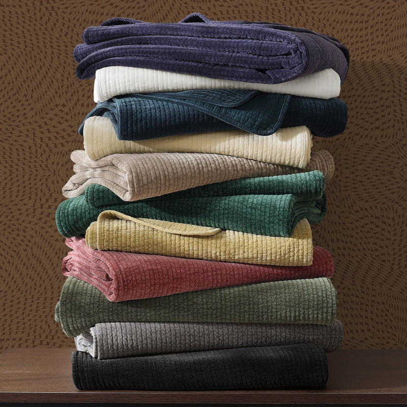 Stonewashed Cotton Velvet Quilt Set - Diamond W Ranch