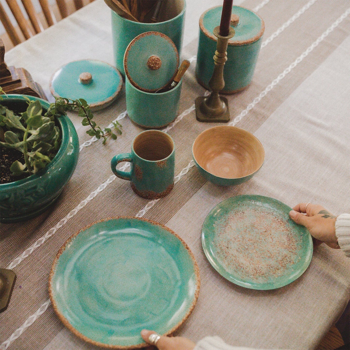 Turquoise Dinnerware - Diamond W Ranch