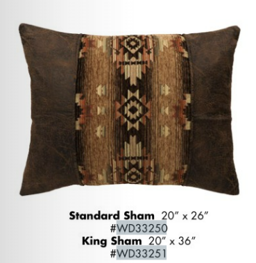 Wooded river's hitchin' post desert standard sham