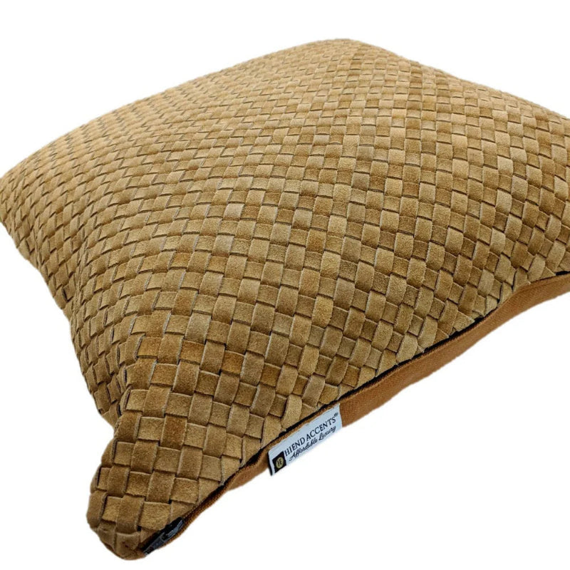 Woven Suede Lumbar Pillow - Diamond W Ranch