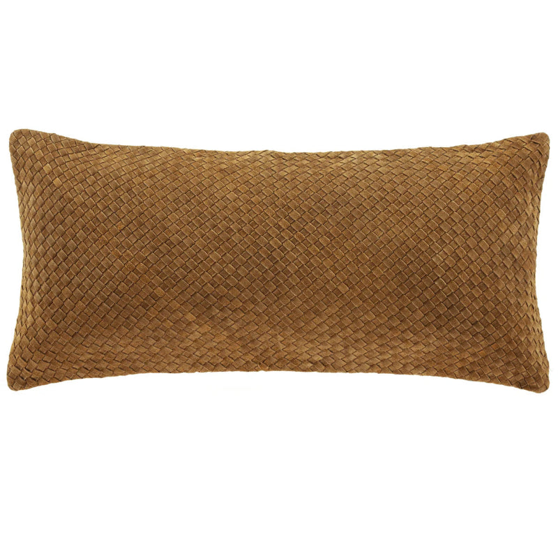 Woven Suede Lumbar Pillow - Diamond W Ranch
