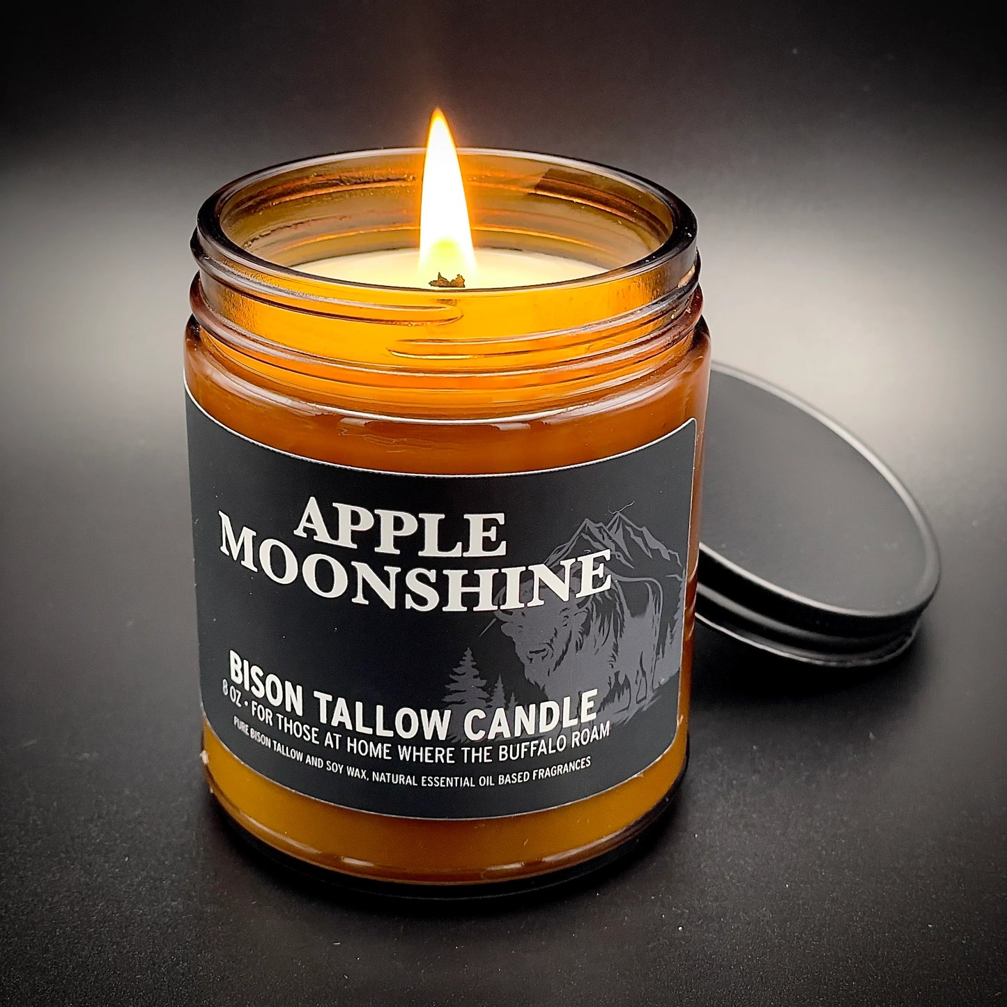 Apple Moonshine Candle 8oz. - Diamond W Ranch