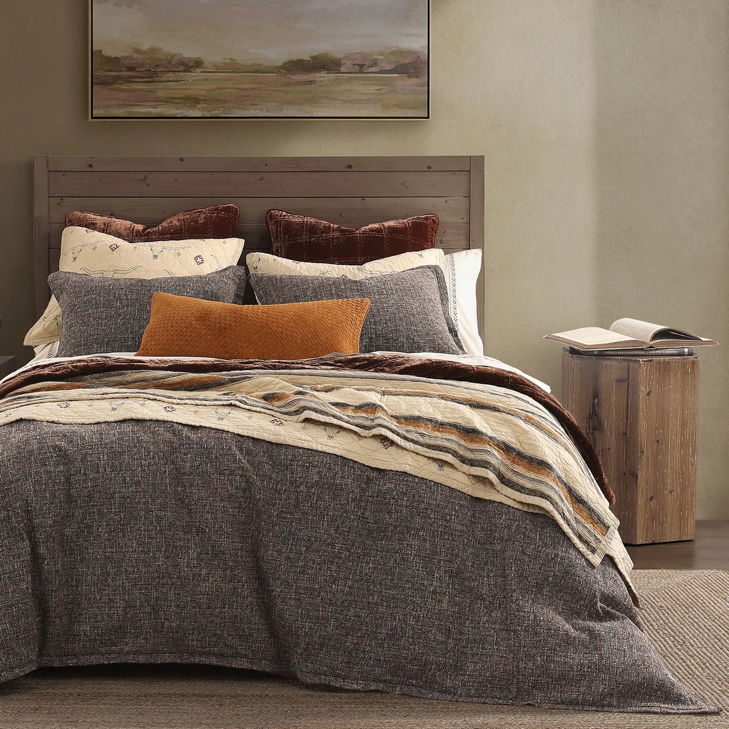 Western Bedding | Maverick Longhorns Quilt Set
