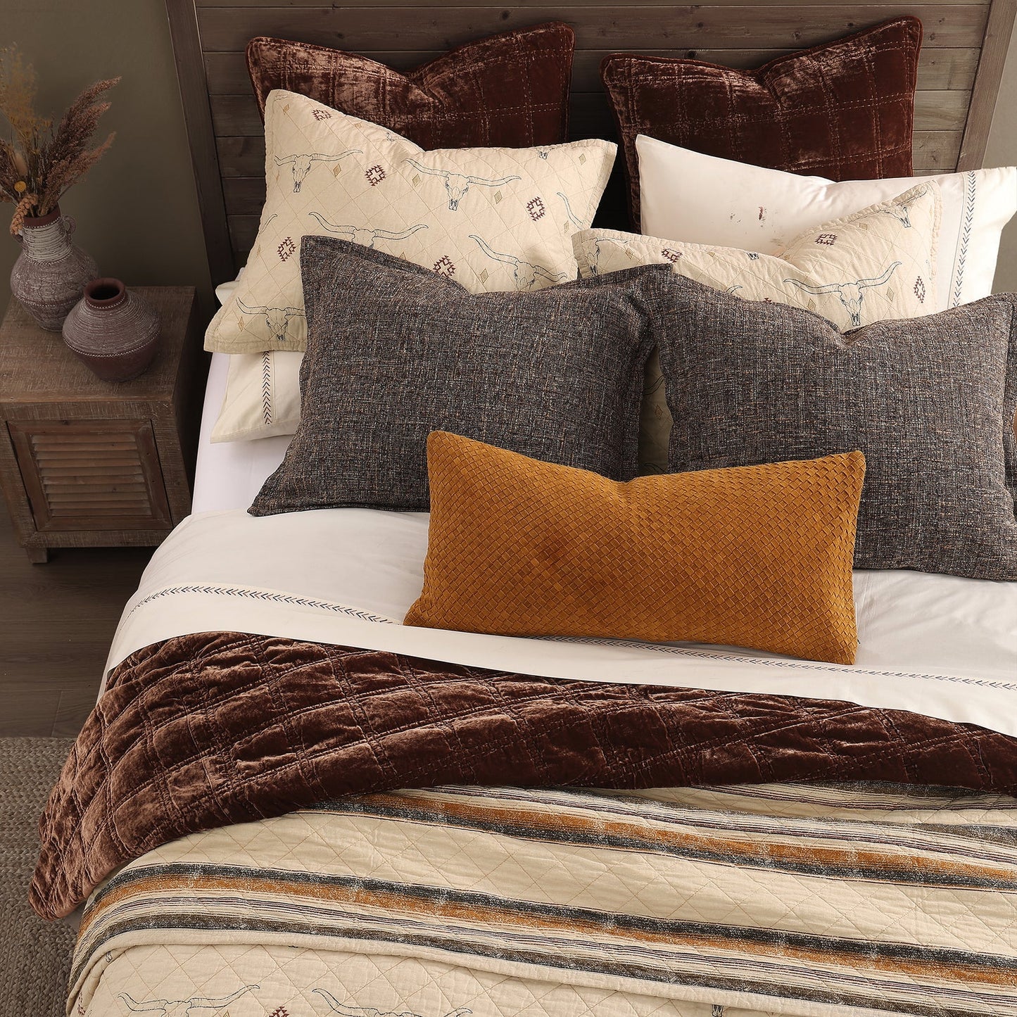 Western Bedding | Maverick Longhorns Quilt Set