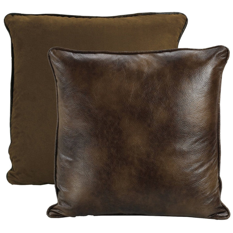 Faux Leather Euro Sham - Diamond W Ranch
