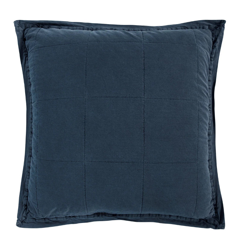Stonewashed Cotton Canvas Euro Sham - Diamond W Ranch