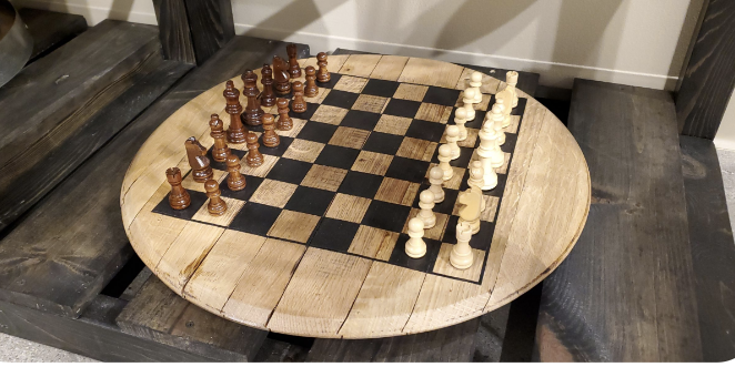 Bourbon Head Chessboard Set - Diamond W Ranch