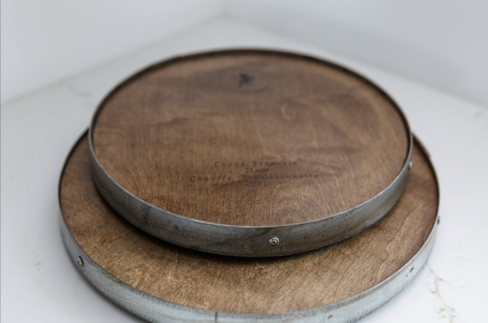 Wine Barrel Ring Lazy Susan - Diamond W Ranch