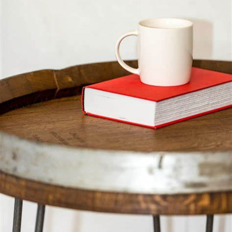 Wine Barrel Table - Diamond W Ranch
