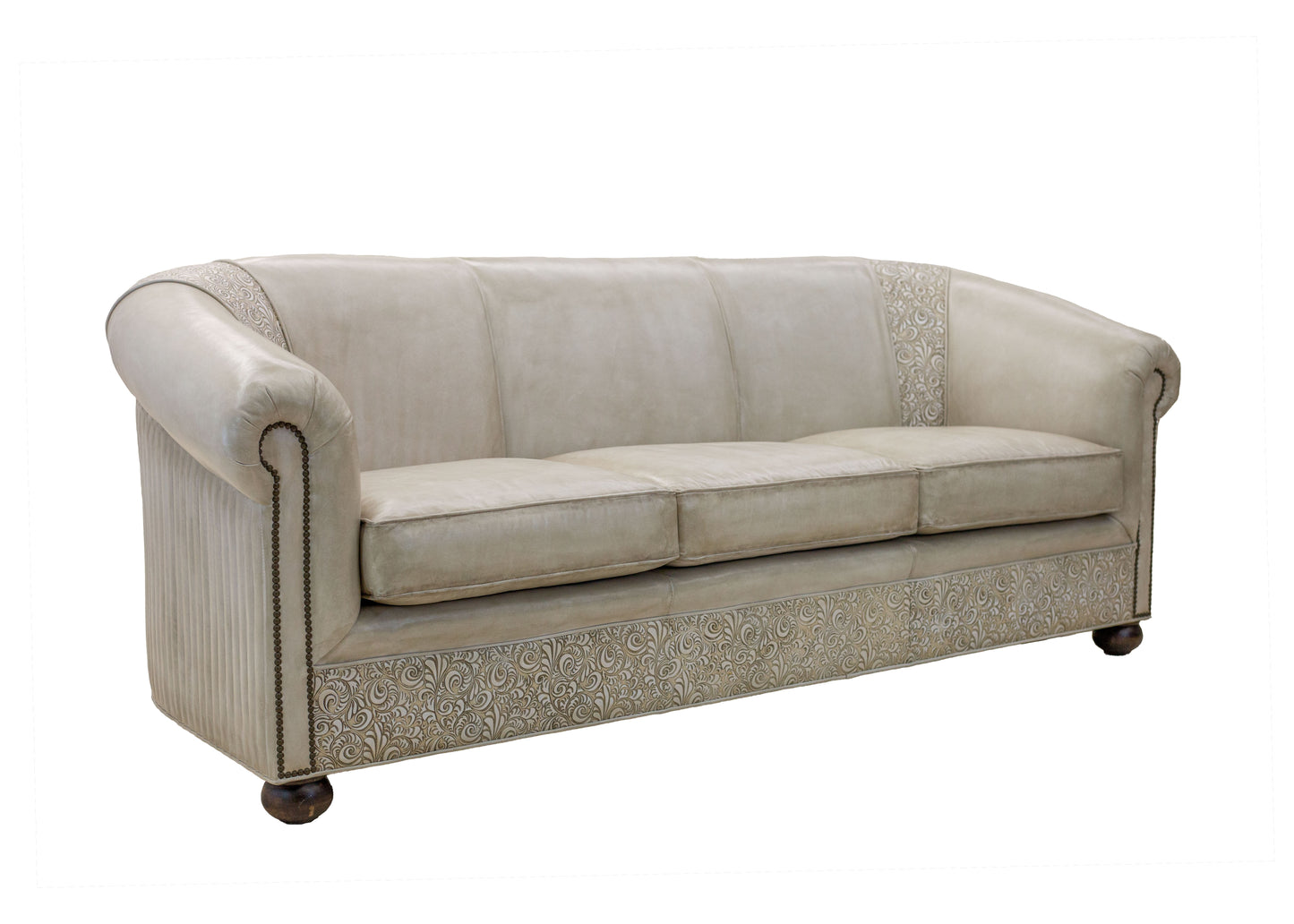 Old Hickory Tannery | Custom Furniture | Tooled Sofa #1436