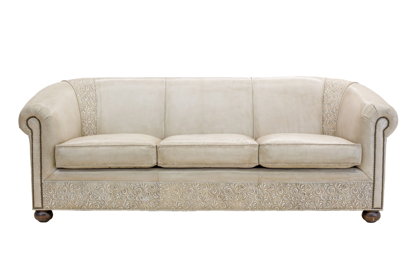 Old Hickory Tannery | Custom Furniture | Tooled Sofa #1436