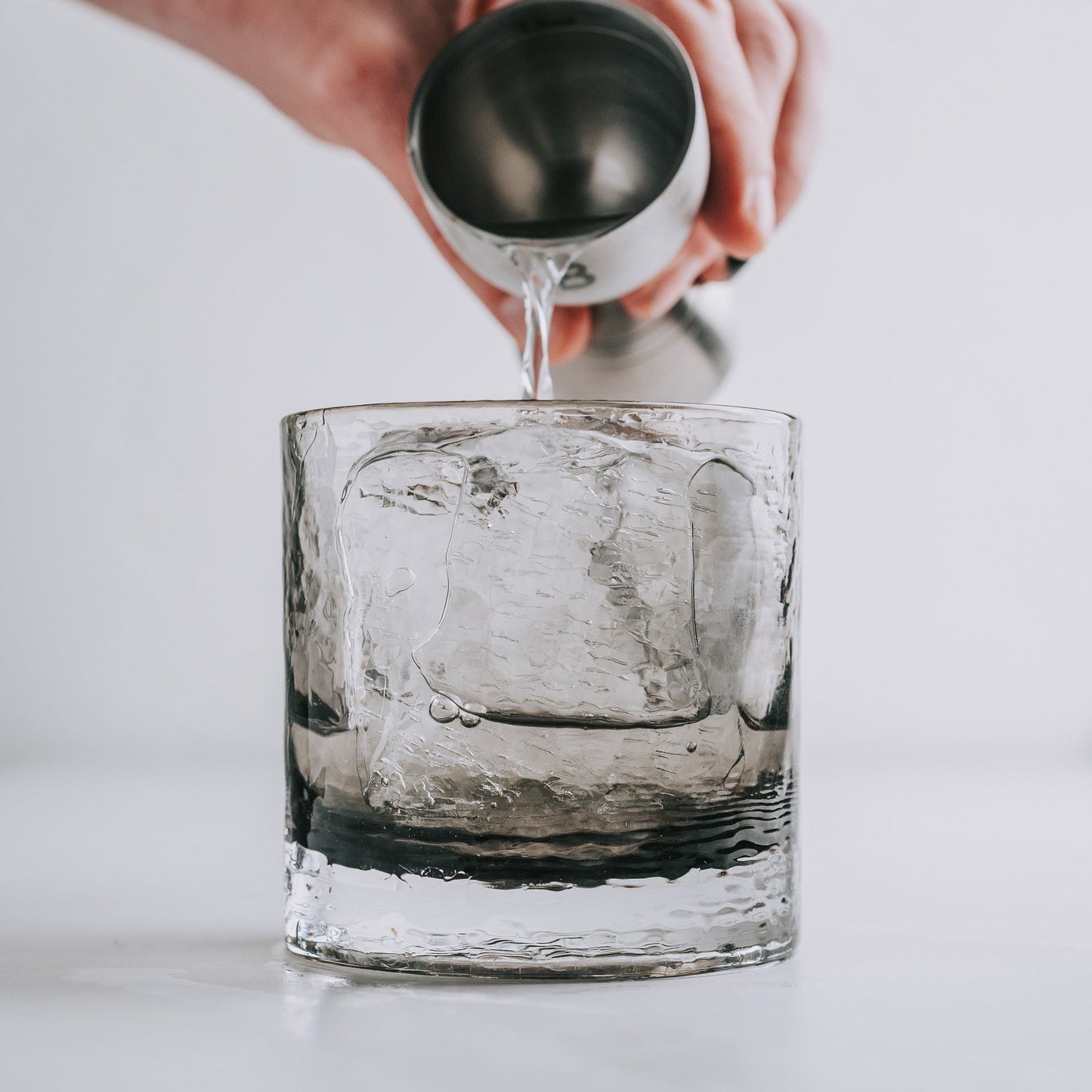 Handblown Crystal Rocks Glasses | Made in USA | Set of 2