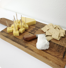 Whiskey Stave Charcuterie Board