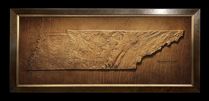 Tennessee Leather Topographic Map - Diamond W Ranch 