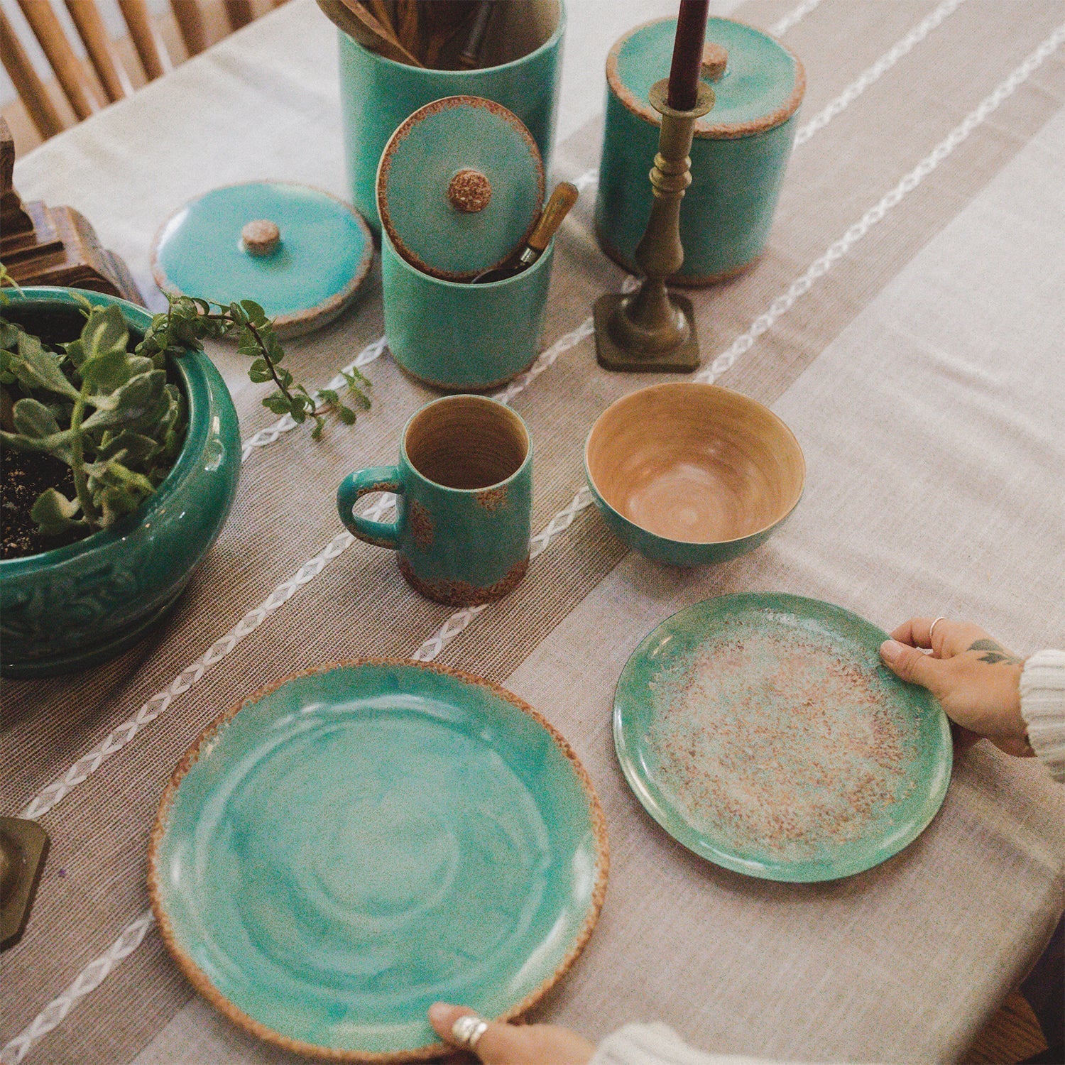 Turquoise Dinnerware - Diamond W Ranch 
