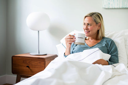 Cotton Bed Pillowcases with Classic Piping Design