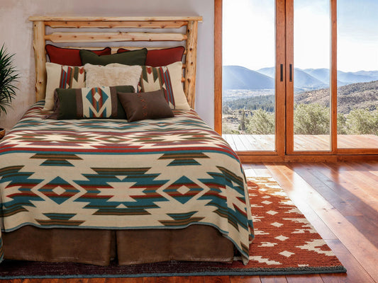 Wooded River | Custom Bedding | Puesta Del Sol Bedspread - Diamond W Ranch 