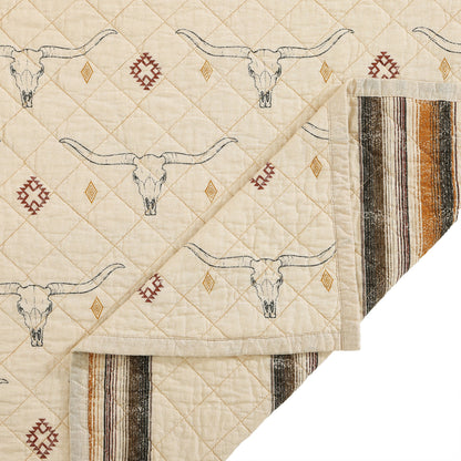 Western Bedding | Maverick Longhorns Quilt Set