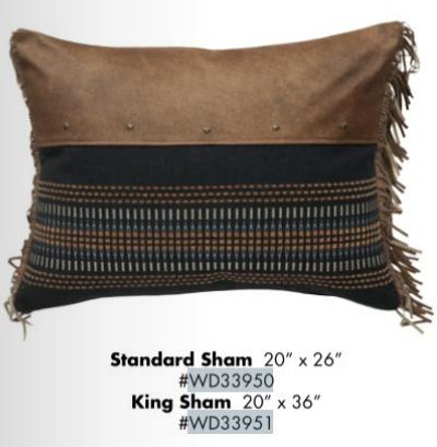 wooded river's moreno midnight standard sham - diamond w ranch