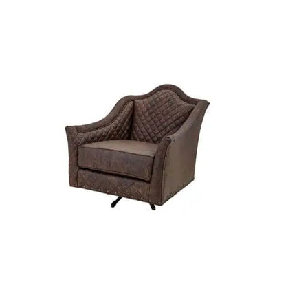 Quilted Leather Swivel Chair