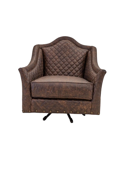 Quilted Leather Swivel Chair