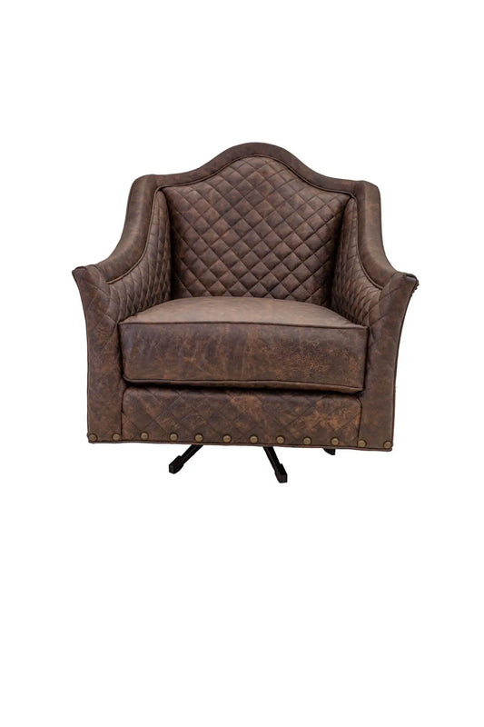 Quilted Leather Swivel Chair