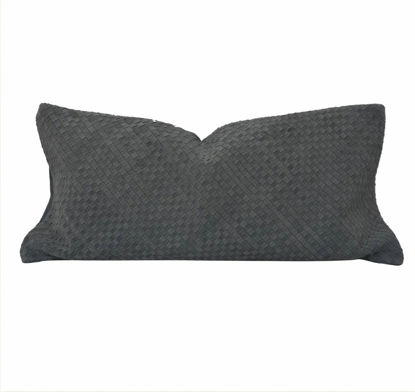 Woven Suede Lumbar Pillow