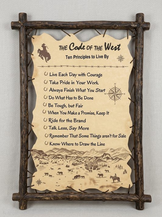 'Code of the West' Sign
