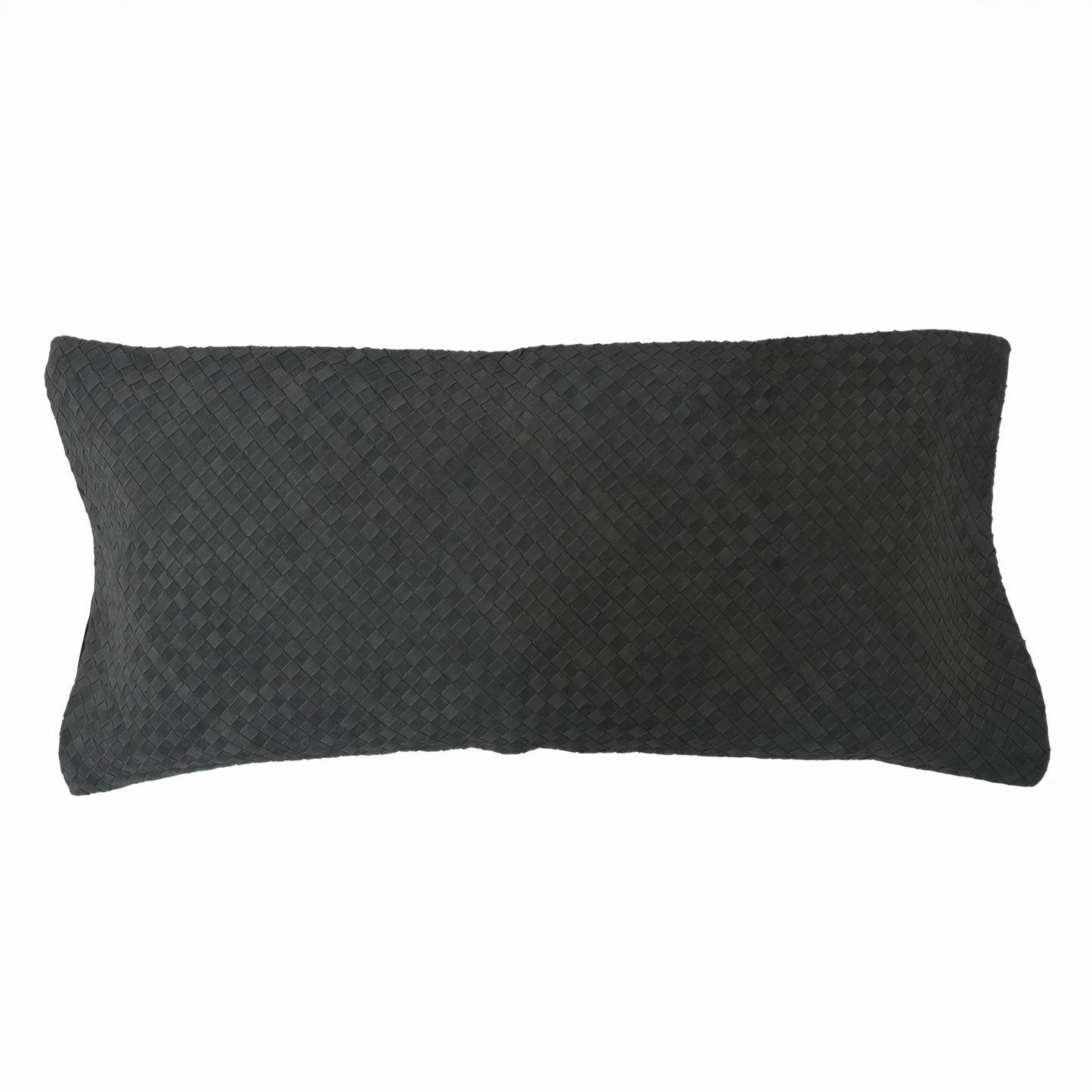Woven Suede Lumbar Pillow