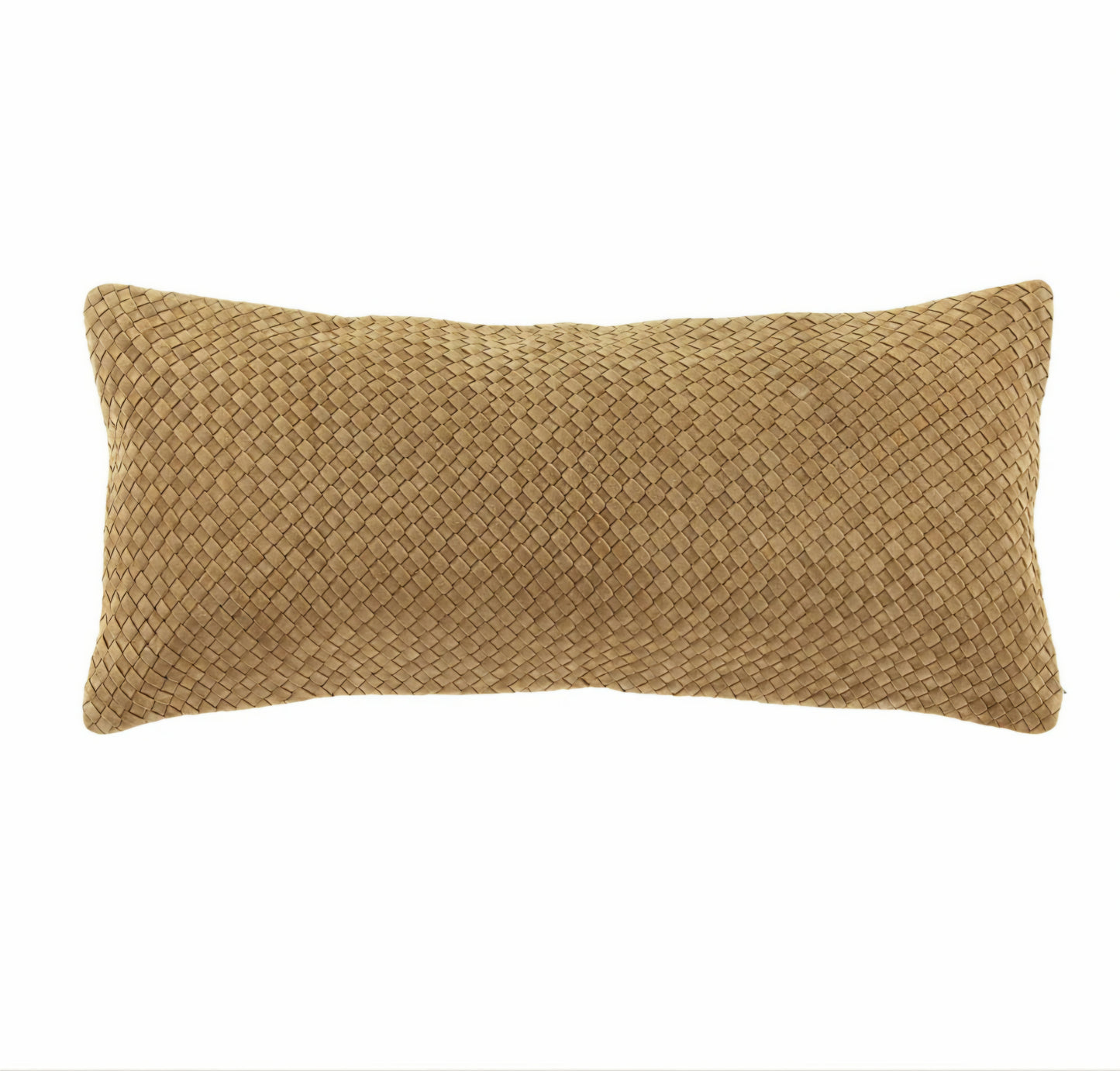 Woven Suede Lumbar Pillow
