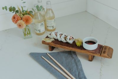 Wine Stave Sushi Board Set